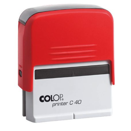 Bélyegzőtest, Colop Printer C40 (59x23 mm), 6 soros, piros