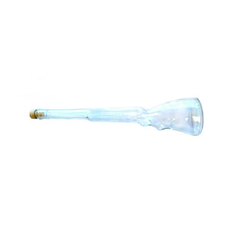 Gravírozható pálinkás üveg, 0,5 l-es, puska alakú